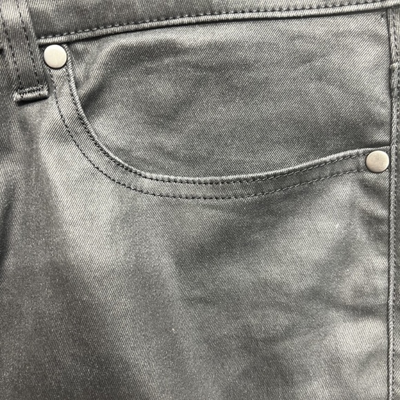 Eileen Fisher Jeans Womens 12 Coated Organic Cotton Stretch Straight Leg Made US - Picture 8 of 11